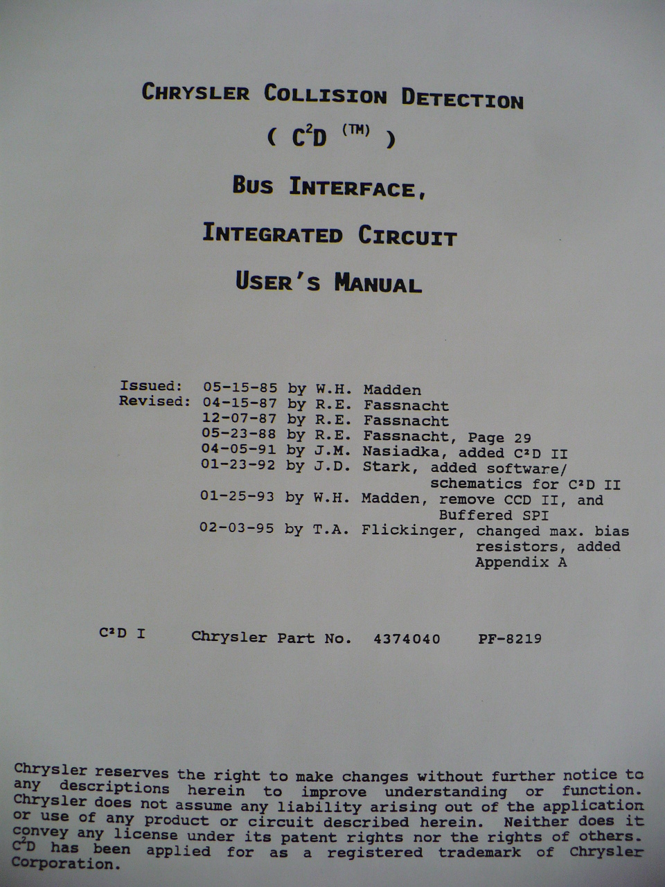 Auto related document