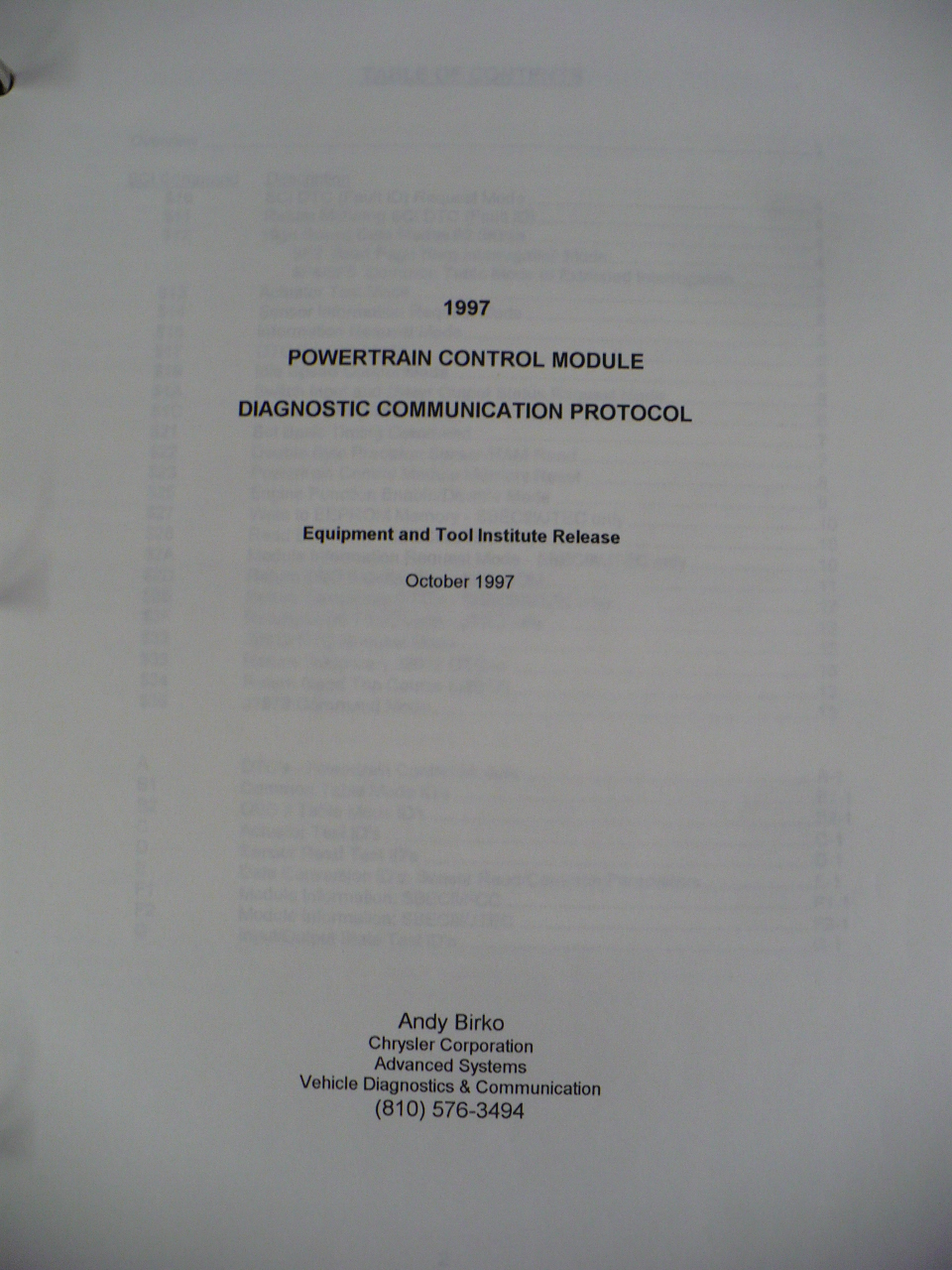 Auto related document